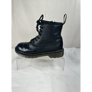 Dr. Marten 1460J Combat Black Boots KIDS s Size 1 Side Zip